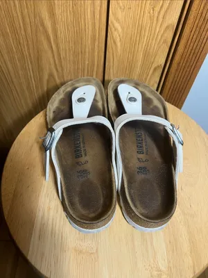 Birkenstock White Thong Sandals thumbnail 3