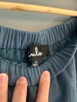 Lulus blue tie off the shoulder short sleeve blouse thumbnail 6