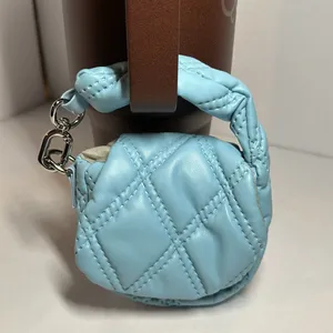 Mini Quilted Puffer Pouch #1037 Gray thumbnail 2