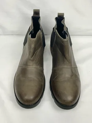 SOREL Emelie Chelsea Boots Olive/Brown Ankle Boot Sz 9.5 Waterproof Leather thumbnail 3