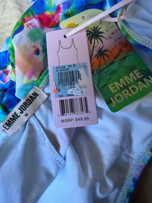 Emme Jordan Womens 'Always Awesome' One-Piece Swimsuit Colorful thumbnail 7