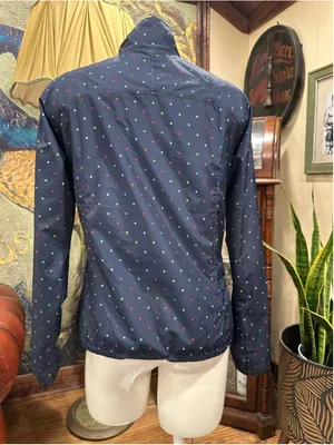The North Face Women's Windbreaker Polka Dot Jacket Navy Blue Full Zip Size S thumbnail 6