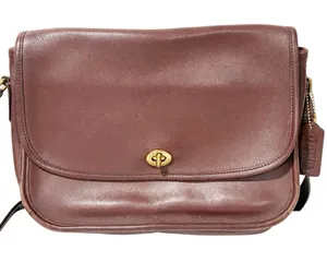 Vintage Coach 9790 Chocolate Brown Leather City Bag Shoulder Crossbody Purse thumbnail 1