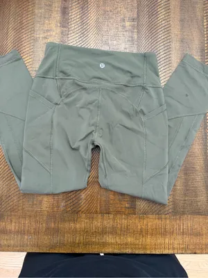 lululemon athletica Kids Olive Green High-Rise Performance Leggings thumbnail 2