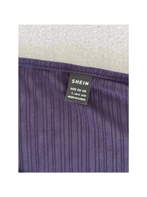Shein Plisse Ribbed Midi Dress Womens Size Large Purple Belted‎ Dolman Boat Neck thumbnail 6