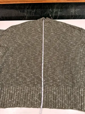 Offline by Aerie Chunky Knit 3/4 Zip Sweater Thumbhole Oversized Sweater Large thumbnail 9