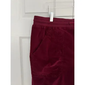 Anthropologie Leigh Corduroy Cargo Jogger Pants Burgundy Maroon Utility thumbnail 4