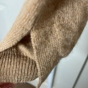 J. Crew 100% Cashmere Crewneck Sweater Heather Camel Tan 3/4 Sleeve Size S thumbnail 5