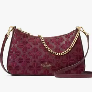 Kate Spade Spade Flower Embroidered Medium Convertible Crossbody #KL955 thumbnail 1