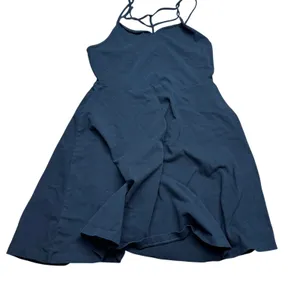 Express Womens Black Strappy Cage Neck Fit and Flare Skater Mini Dress‎ Size M thumbnail 1