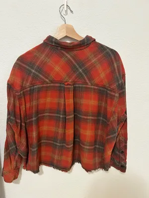 BDG Cropped Flannel Urban Outfitters thumbnail 2