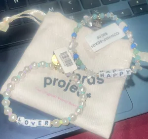 Little Words Project Beaded Bracelets Set Blue thumbnail 1