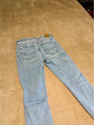 American Eagle Next Level Stretch Light Wash Distressed Flare Jeans thumbnail 6