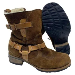 UGG Brown Leather Boots Size 6 thumbnail 1