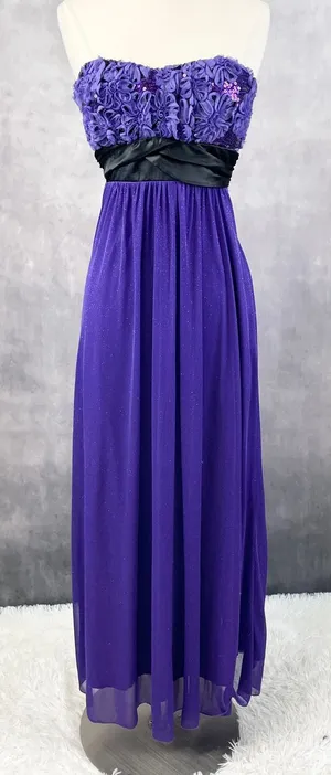 Ruby Rox Women Formal Dress Size M Empire Waist Y2K Prom Glam HoCo Glitter Party thumbnail 1