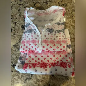 Victoria’s Secret Fireside Two Piece Thermal Set Fair Isle Pajamas PJs Size L thumbnail 9