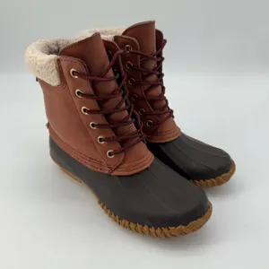 Tommy‎ Hilfiger Women's TW Russel Duck Boots Fur Lined Leather Brown 6 Snow Rain thumbnail 4