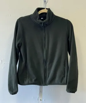 Uniqlo Women's‎ Fleece Full Zip Jacket Forest Green Med 241-151414 Stand Collar thumbnail 1