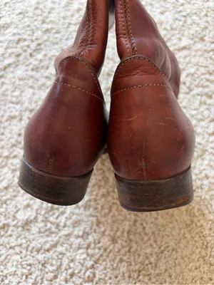 Frye Leather Riding Boots Women 9B Cognac Equestrian Made in Mexico thumbnail 5