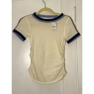 Free People We The Free Sporty Mix Tee White and Blue thumbnail 4
