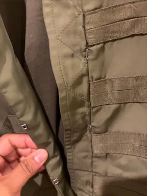 Chelsea28 Olive Military-Style Satin like Bomber Jacket thumbnail 3