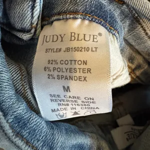 Judy Blue Denim Shortalls Stretch‎ M Overalls Farmcore Festival Western Rustic thumbnail 9