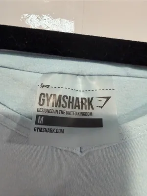Light Blue Gymshark‎ Women's Hooded Cropped Pullover thumbnail 2