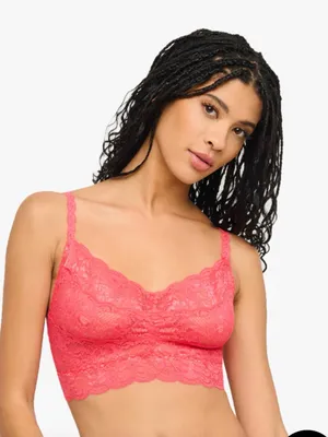 Victoria's Secret PINK Neon Hot Pink Lace Longline Bralette - Size XS thumbnail 1