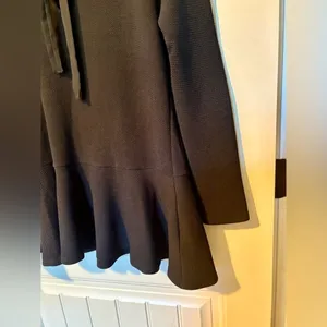Altar'd State Black Long Sleeve Ruffle Hem Mini Dress thumbnail 3