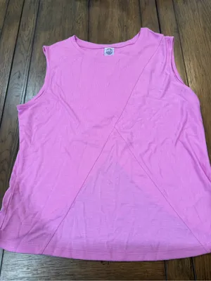 Te Verde Pink Sleeveless Tank with Diagonal Seams thumbnail 1