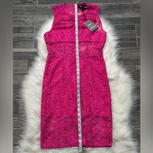 NWT NBD X Naven Lace Dahlia Dress in Pink Glo thumbnail 11