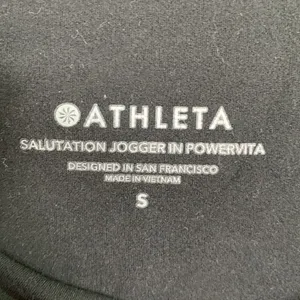 Athleta Salutation High-rise Black Jogger W-782 Sz S thumbnail 8