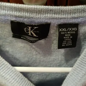 Calvin Klein wool sweater light blue long sleeve top thumbnail 2