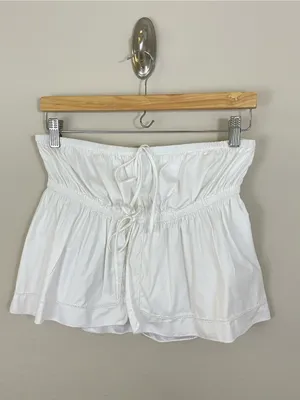 Reformation Rowen Strapless Front‎ Ties Crop Top White Size M thumbnail 3