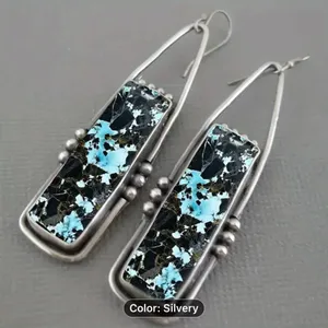 Vintage Bohemian Geometric Pendant Earrings thumbnail 2