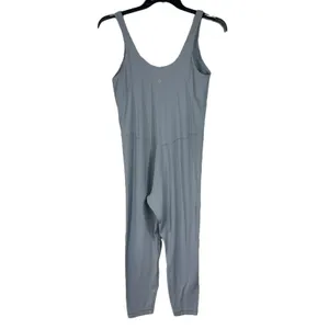 Lululemon SZ 14 Align Bodysuit 25" Shelf Bra Wicking Stretch Capris Rhino Gray thumbnail 5