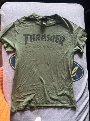 Olive Green Thrasher T-Shirt thumbnail 1