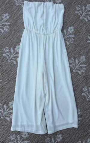 Abbeline White Strapless Wide-Leg Jumpsuit thumbnail 1