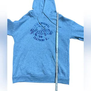 Gray “The Original Vintage” Graphic Hoodie‎ Unisex Sz L thumbnail 4