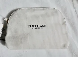 L'OCCITANE Cream Canvas Cosmetic Pouch - New thumbnail 1
