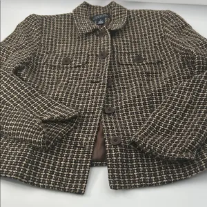 Jones New York Black and White Tweed Blazer thumbnail 5