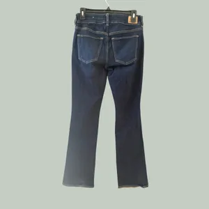 American Eagle Kick Boot Jeans Dark Indigo‎ Wash Double Button Womens 4 Long thumbnail 2