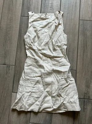 LPA Cream Button-Front Mini Dress thumbnail 1