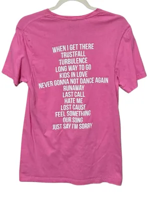 P!NK Trustfall 2023 Graphic Tee S 17.5” p2p Pink NWOT thumbnail 5