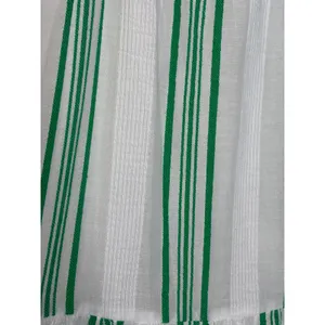 PJ Salvage Green Stripe Cotton Tiered Midi Dress Ruffle Strap Summer Size L thumbnail 8