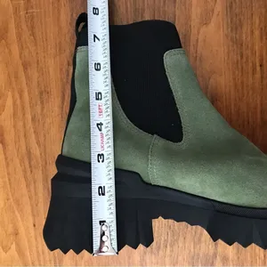 NURTURE Green Suede Chelsea Boot Lug Sole Platform‎ Water Resistant Size 5.5 New thumbnail 13