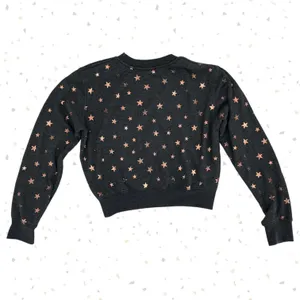 Spiritual Gangster Starry Vibe Crop Sweatshirt Pullover Top Foil Metallic Size S thumbnail 2