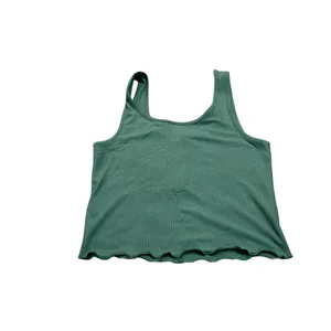 TOPSHOP cropped green tank thumbnail 3