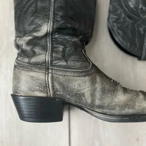 Tony Lama women’s distressed thrashed black leather western boots thumbnail 2