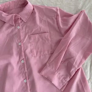 Women's Long Sleeve Button Up Blouse Pink Mauve Color Size S #260494 thumbnail 2